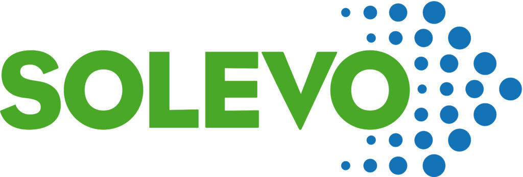 Solevo logo green blue